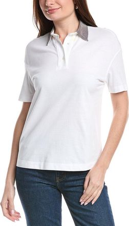 Brunello Cucinelli Ball Chain Collar Polo Shirt