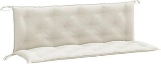 vidaXL Vidaxl - Cojines para banco jardín 2 uds tela crema melange 150x50x7 cm