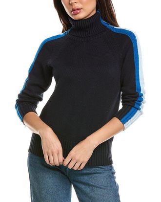 Brodie Varsity Roll Neck Cashmere-Blend Sweater