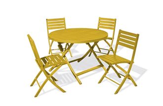 DCB Garden Citygarden - Marius - Conjunto De Comedor De Jard&iacute;n 4 Plazas De Aluminio - City Garden