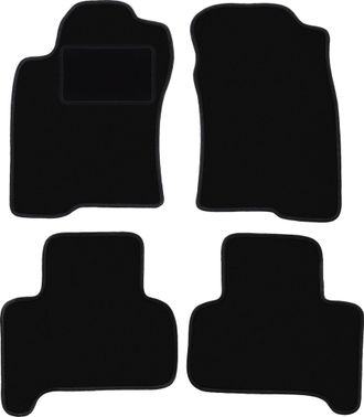 OEM Alfombrillas De Terciopelo Negro Para Toyota Land Cruiser J120 5 Puertas (2002-2009)