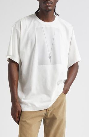 Maison Margiela Necklace Trompe lOeil Graphic T-Shirt in Off White at Nordstrom, Size Xx-Large