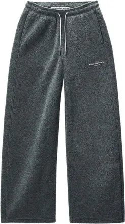 Alexander Wang Rhinestone Drawcord Mid-Rise Pant - Dames - Broeken - Grijs - Maat: S Fleece