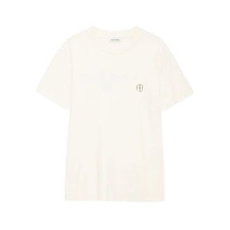 Anine Bing T-Shirts, female, Beige, Size: XS Wagner Soft Stencil T-shirt