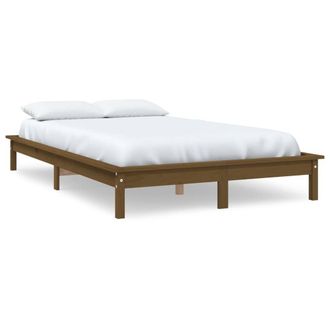 Berkfield Home Bed Frame Honey Brown 140x190 cm Solid Wood Pine