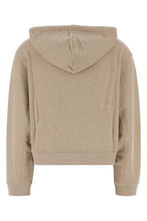 Maison Kitsun&eacute; Womens Beige Cotton Sweatshirt Mistbeigemelange Exterior: Organic Felpe Sweater