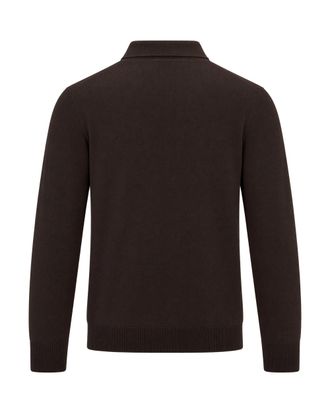 Ballantyne Fine-Knit Wool Polo - Brown