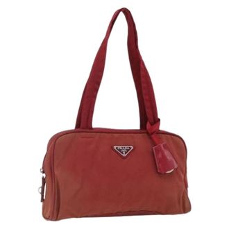 Prada Pre-owned Vintage Nylon Tote Bag - Dames - Vintage Handtas - Rood - ONE Size - Nylon - Vintage
