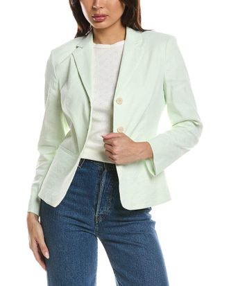 Theory Linen-Blend 3-Button Jacket