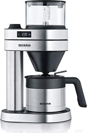 Severin Cafetera De Goteo, Jarra Termo 8 Tazas Severin Ka 5763 Acero Inoxidable Cepillado / Negro 1450 W