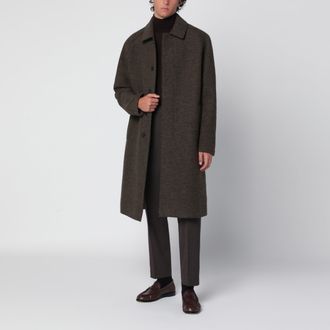 Harris Wharf London Grey green single-breasted wool coat
