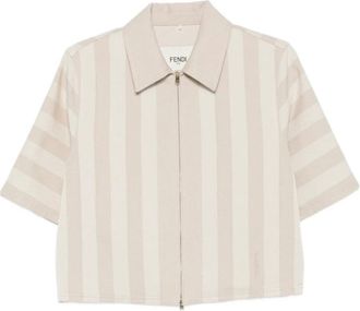 Fendi Mujer, Blusas y Camisas, Beige, Talla: S