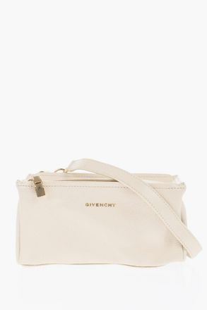 Givenchy Hammered Leather Shoulder Bag PANDORA with Gold-Effect Logo Givenchy