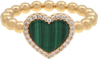 APM Monaco Beads Heart Ring, Size 50