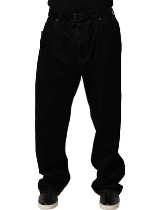 Dolce & Gabbana Wide-Leg Relaxed Denim Jeans - Black