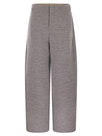 Max Mara Ebrien Hose aus doppelter Wolle und Baumwolle
