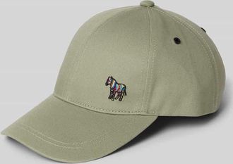 Paul Smith Basecap mit Motiv-Stitching Modell ZEBRA in Gruen, Gr&ouml;&szlig;e 1