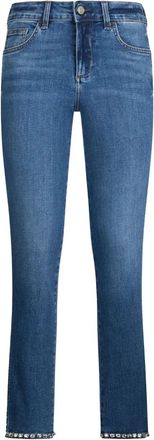 Liu Jo logo-patch skinny jeans - Blue