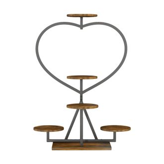 OEM Soporte Para Plantas, Dise&ntilde;o De Varios Niveles, Expositor Decorativo, Marr&oacute;n