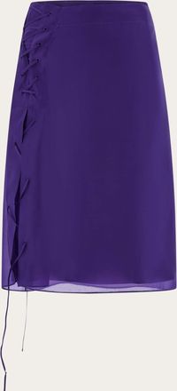 Ferragamo Women Organza skirt with string tie detail Violet