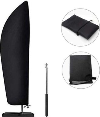 No Brand Funda Sombrilla, Tejido Oxford 210d, Impermeable, Sombrilla Banana 265 Cm (50 Cm 70 Cm 40 Resistente Intemperie, Negra, 40 Cm