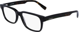 Lacoste Eyeglasses Rectangle Full Rim, Black Frame And Clear Demo Lenses Lens L2910001