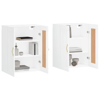 Berkfield Home Wall Mounted Cabinets 2 pcs White Engineered Wood