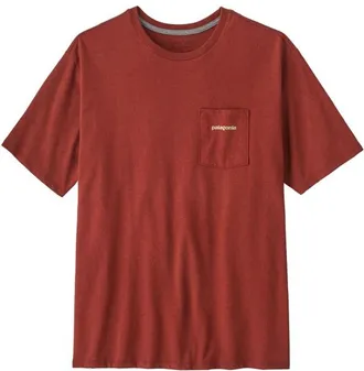 Patagonia Boardshort Logo Pocket Responsibili-Tee T-Shirt f&uuml;r Herren | rot