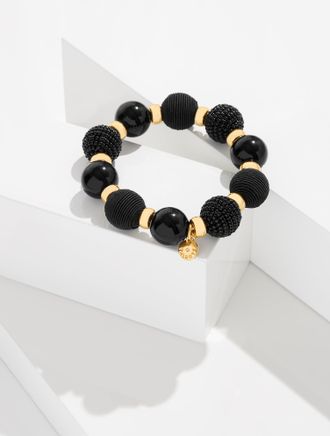 Talbots Martha Stretch Bracelet - Black/Gold - 001 Talbots