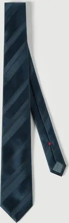 Brunello Cucinelli Regimental stripe silk tie in Navy Blue at Nordstrom