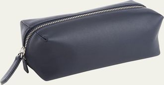 Royce Leather Monogrammed Leather Zippered Utility Bag