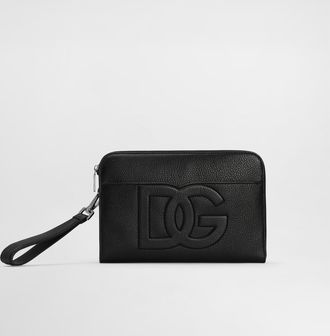 Dolce & Gabbana Medium Deerskin Pouch - Man Briefcase And Clutches Black Onesize