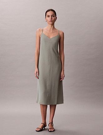 Calvin Klein Casual Twill Sleeveless Shift Dress
