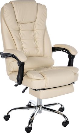Clp Silla De Oficina Oxygen Crema Simil Cuero