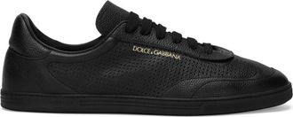 Dolce & Gabbana Saint Tropez low-top sneakers - men - Lamb Skin/Calf Leather/Rubber/Goat Skin - 42.5 - Black