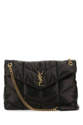 Saint Laurent Black Nappa Leather Medium Loulou Shoulder Bag