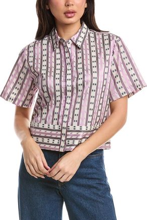 Draper James Short Sleeve Cropped Shirt
