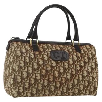 Dior Pre-owned Handbags, female, Beige, Size: ONE SIZE Pre-owned Vintage Boston Bag