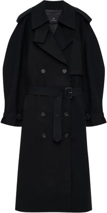 Anine Bing Gabardine Pascale Maxi - Dames - Trenchcoats - Zwart - S - Jassen