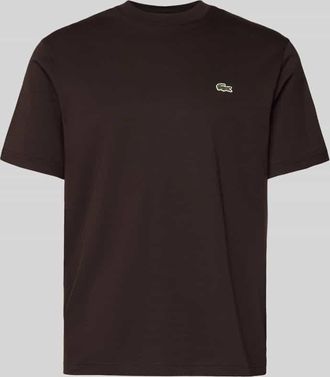Lacoste Regular Fit T-Shirt aus reiner Baumwolle in Dunkelbraun, Gr&ouml;&szlig;e XXXL