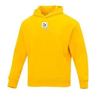 Puma Oversize Trend Graphic Logo Hoodie Yellow 536061-85