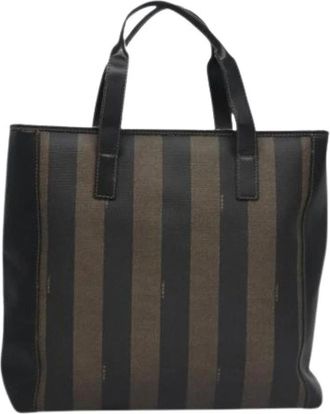 Fendi Pre-owned Leren Tote Bag - Dames - Vintage Shopper - Bruin - ONE Size - Leer - Vintage