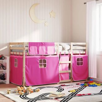 Berkfield Home Bunk Bed without Mattress Pink 90x190 cm Single Solid Wood Pine