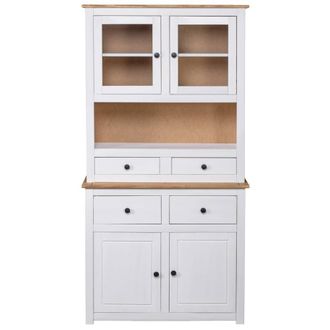 Berkfield Home Highboard White 93x40.5x180 cm Solid Pine Panama Range