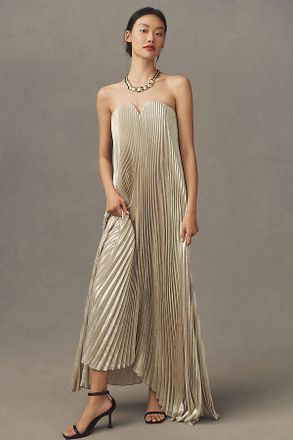L&rsquo;Id&eacute;e Black Tie Strapless Maxi Gown