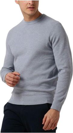 Profuomo Heren Crew Neck Pullover Sweater - Heren - Ronde hals truien - Blauw - XL - Katoen - Truien & Vesten