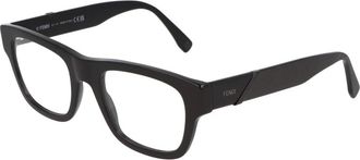 Fendi Vierkante Acetaat Brillen - unisex - Brillen - Zwart - 53 MM - Accessoires