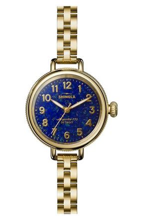 Shinola Birdy Lapis Lazuli Bracelet Watch, 34mm at Nordstrom