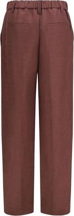 Brunello Cucinelli Womens Brown Linen Casual Pants