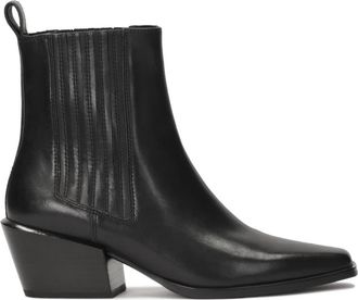 Kazar Leren laarzen met elastische banden - Dames - Cowboylaarzen - Zwart - 36 EU - Leer - Schoenen